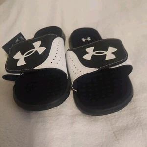 Under Armour Ignite Pro Pantoletten Größe 8 Sportsandale 3026023-003 schwarz/weiß  - Bild 1 von 5