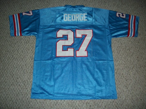 EDDIE GEORGE Unsigned Custom Blue Houston Sewn New Football Jersey Sizes S-3XL Cover