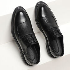 Mens Pointed Toe Formal Business Oxford Male Lace-up Dress Wedding Leather Shoes