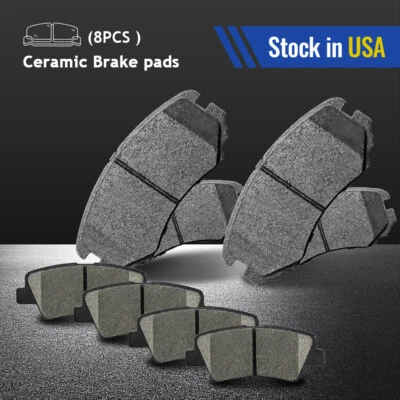 Front & Rear Ceramic Disc Brake Pads For 2010 2011 2012 2013 Kia Soul - Image 1 of 4