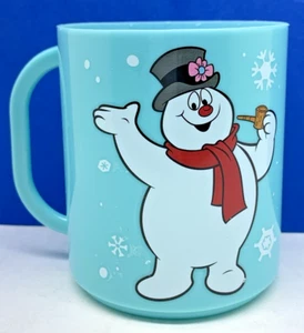 NEW Frosty The Snowman Blue Plastic 8oz Mug - Picture 1 of 3