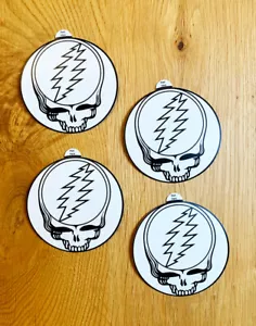 Paquete de 4 calcomanías premium Grateful Dead Steal Your Face 3 pulgadas Deadhead Rock - Imagen 1 de 3