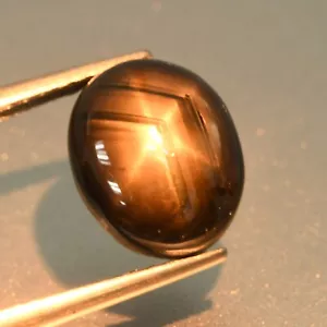 3.63ct 100% Natural Unheated Golden Black Star Sapphire Loose Gemstone, - Picture 1 of 2