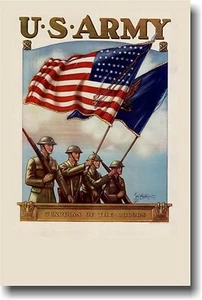 Ejército de los Estados Unidos - NUEVO Póster Impresión Artística Reproducción Militar De Colección Era Segunda Guerra Mundial - Imagen 1 de 1