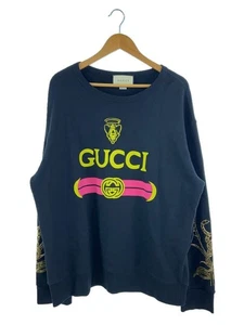 GUCCI 475532XJAN7 Sweat Logo Sweatshirts XL Baumwolle Schwarz Print Gebraucht - Bild 1 von 7
