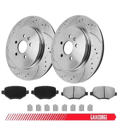 Rear Brake Rotors Pads fits Ford Taurus Explorer Flex 2013 2014 2015 2016-2019 Foto 1 de 4