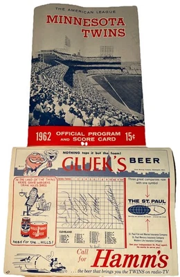1962 Minnesota Twins Program & Score Card Signed Killebrew,Tuttle,Lemon,(B135) - Image 1 of 4