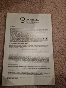 J.B. Holden CO. Ironsighter Booklet - Imagen 1 de 4