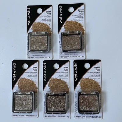 (5)  Wet n Wild Intensley-Sparkly Glitter Eyeshadow #C352B-BRASS (SEALED) 0.05oz - Image 1 of 2