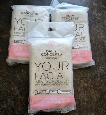 (6) Daily Concepts Your Facial Mini Scrubber Make-up Remover & Exfoliating - Image 1 of 2