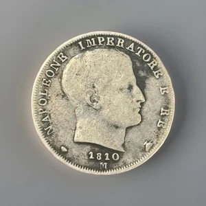 NAPOLEONE LIRA 1810 M MILANO GIG.154 C QMB-MB REGNO D’ITALIA - Foto 1 di 3