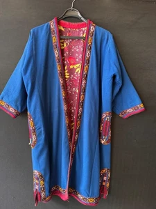Turkmenische Seide bestickt Mantel und Chapan, antiker Kaftan, Kimono, Wolle Seide Embr - Bild 1 von 10
