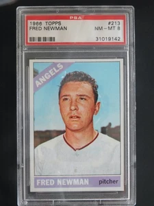 1966 Topps Baseball Card #213 Fred Newman (NM-MT) PSA 8 - Picture 1 of 2
