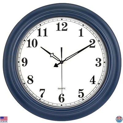 Reloj de Pared Grande 18 Pulgadas, Funciona con Pilas Silencioso Sin Marcos Interior Exterior Foto 1 de 4