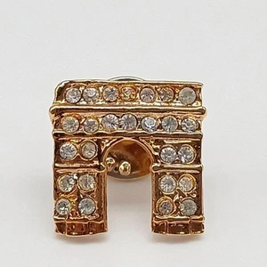 Celine Arc de Triomphe Rhinestone Pin Brooch Badge - Picture 1 of 14