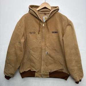 Carhartt XL Vintage Herren XL Thermo gefütterte Canvas Jacke mit Kapuze J131 Made in USA - Bild 1 von 15