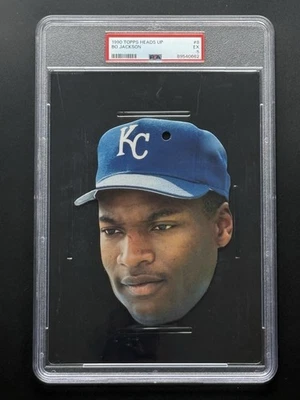Topps Heads Up #8 1990 Bo Jackson Royals PSA 5 Foto 1 de 2
