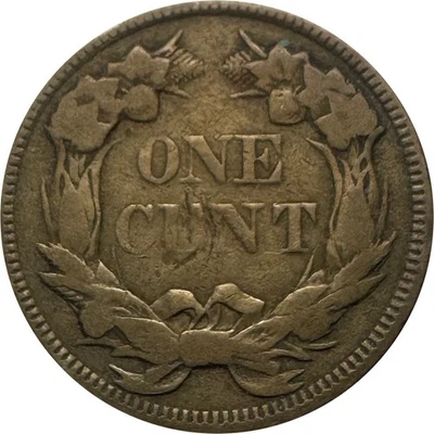 Centavo Flying Eagle 1857 - Ficha de amor Brother "One C*nt" raro grabado Foto 1 de 2