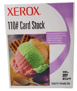 Papel de impresora de copia gris para cartulina Xerox 110# 250 hojas 8 1/2" × 11" - Imagen 1 de 7
