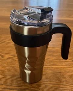 Primula 20oz Gold Tumbler w/Screw On Flip Lid Double Wall Vacuum Sealed W/Handle - Picture 1 of 10