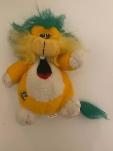 yawnies Plush Soft Toy ~ Vintage 1987 Irwin Toy Ltd Yellow Green Lion - Picture 1 of 2