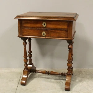 Table Chiffonnière d'époque Louis Philippe - en noyer - 19ème siècle - Imagen 1 de 10