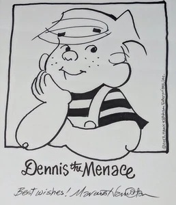 Marcus Hamilton Sketch Autograph Signed Dennis The Menace Artist PSA DNA - Picture 1 of 3