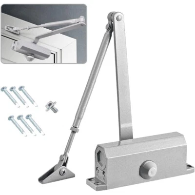 Automatic Door Closer Adjustable Closing Speed Spring Hydraulic 99-143 143-187lb