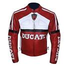 New Ducati Men's Motorcycle/Motorbike Leather Jacket Full Protection in All Size