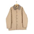 Barbour Eksdale Quilted Jacket Tan Collared Lightweight Insulated Coat Size Xl