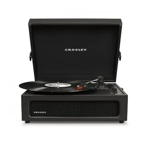 Crosley Voyager Bluetooth Turntable Portable Vinyl Record Player Vintage Black - Picture 1 of 5