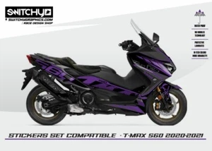 ADESIVI GRAFICHE "T0003" LUCIDE compatibile con YAMAHA TMAX 560 2020 - 2021 - Imagen 1 de 2