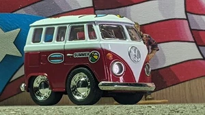 KINSFUN 2" VW VOLKSWAGEN BUS SAMBA TOONED [RED / WHITE] LOOSE USA STOCK!!! - Picture 1 of 9