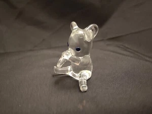 Glas Teddybär Ornament Figur 4 cm groß mit Haken zum Aufhängen - Bild 1 von 8