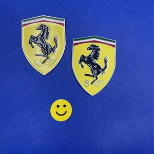 🔥2x Metal Logo Emblem Side Badge Sticker Decal Fender Hood Trunk | for Ferrari - Bild 1 von 2