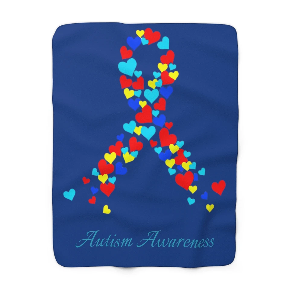 Autism Awareness GFP Sherpa Fleece Blanket - Image 1 of 1