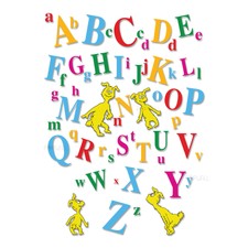 New Dr Seuss ABC with Icabod and Izzy alphabets wall decal Large sticker