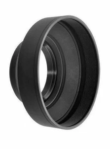 55 mm faltbare Gummi-Gegenlichtblende passend für jedes Kameraobjektiv & Videokamera - Bild 1 von 5