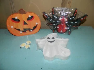 Halloween Light up Pumpkin, Ghost and Spider Hanging Decoration - Picture 1 of 3