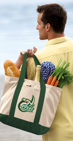 University of North Carolina Charlotte Tote Bag DELUXE CANVAS UNCC UNC Charlotte Cover