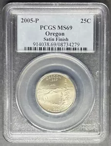 2005-P Satin Oregon Quarter PCGS MS-69, Buy 3 Items, Get $5 Off!! - Picture 1 of 2