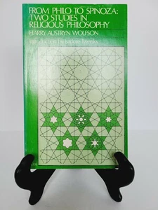 From Philo to Spinoza: Two Studies in Religious Philosophy by H.A. Wolfson 1977 - Imagen 1 de 7