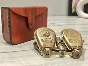 Brass Binocular Maritime Vintage Made for Royal Navy London 1917 Opera glasses - Picture 1 of 6