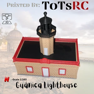 N Maßstab 1:160 3D-gedrucktes Gebäude - Guanica Leuchtturm Puerto Rico limitiert!! Hellbraun - Bild 1 von 8