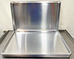Lot 5 Perforated Full Size Aluminum Sheet Pan 18" x 26" 407FULLPERF - Picture 1 of 9
