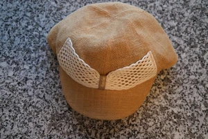 Borsalino Mütze Hut Damen Gr 59 , US 7 3/8 UK 7 1/4 Jute Beige - Bild 1 von 7