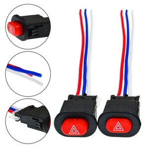Motorcycle Hazard Light Switch Button Controller 2Pcs Replacement Part - Picture 1 of 8