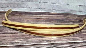 Parafanghi bici in bambù intarsiati anteriori e posteriori 44" e 25" - Foto 1 di 7