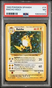 1999 Pokemon Spanish Base Set Raichu Holo #14 PSA 7 NM - Picture 1 of 2