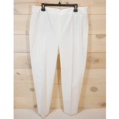 NWT Talbots Women’s size 16 Chatham Ankle Pant Side Zip Slim Leg Ivory - Image 1 of 4